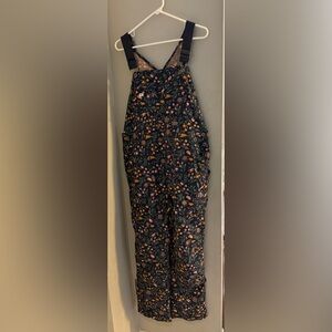Duluth Trading Co Navy Floral Garden Overalls